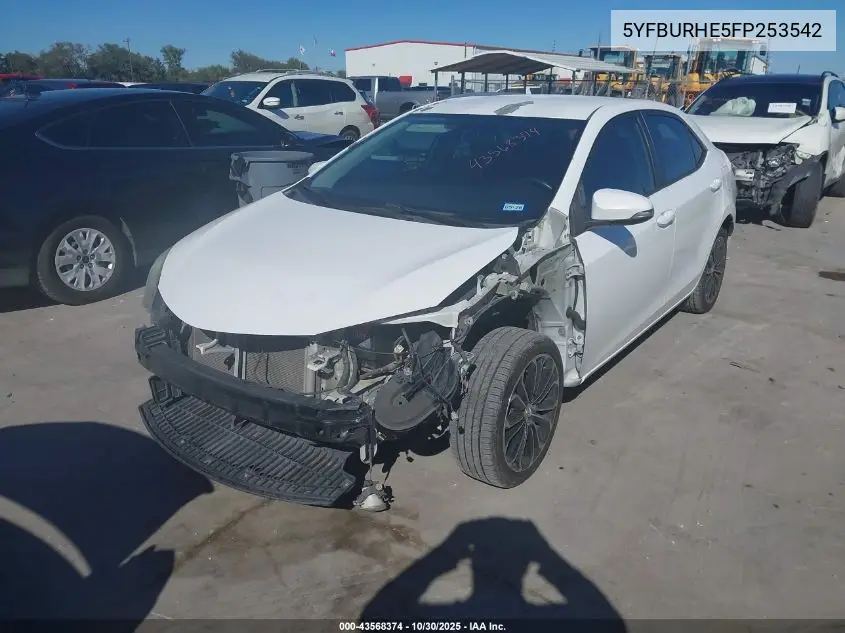 5YFBURHE5FP253542 2015 Toyota Corolla S Plus