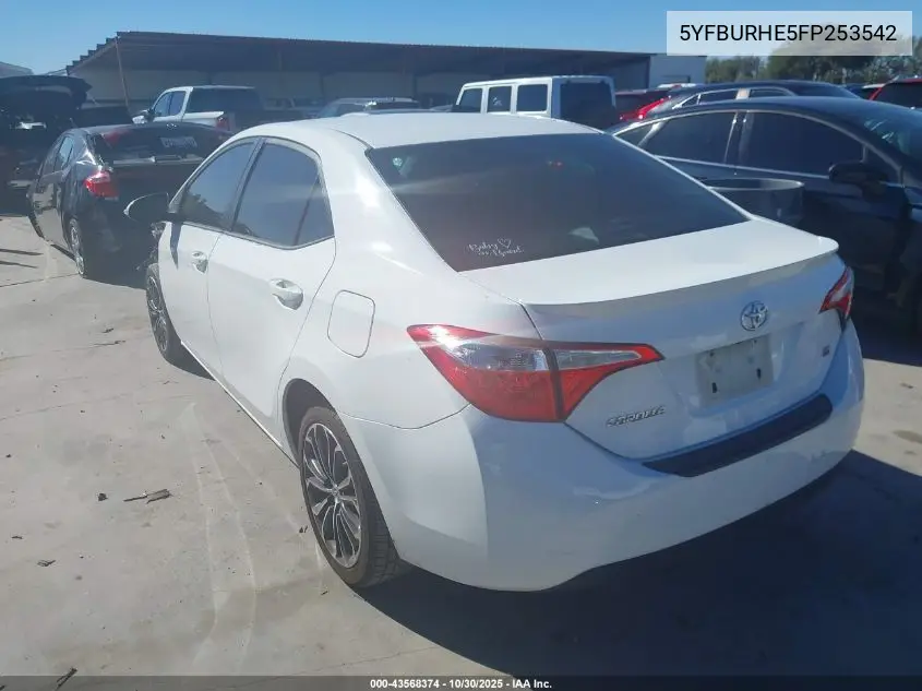 5YFBURHE5FP253542 2015 Toyota Corolla S Plus