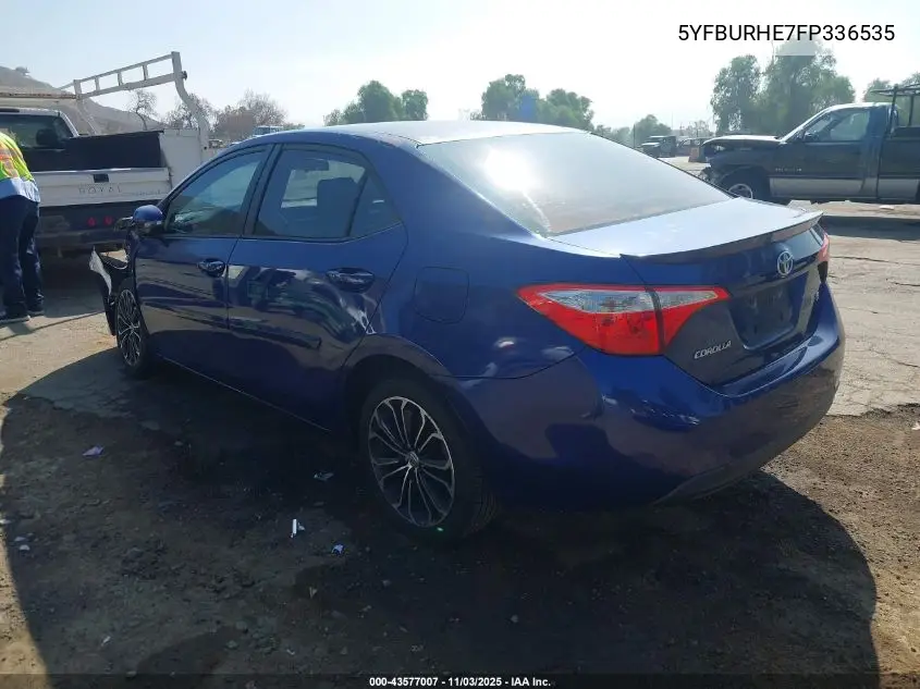 5YFBURHE7FP336535 2015 Toyota Corolla S Plus