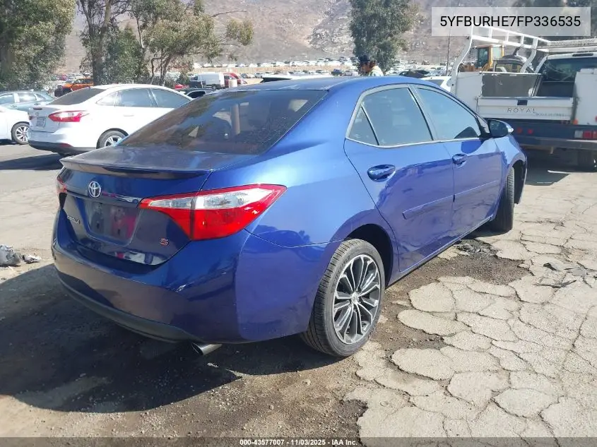 5YFBURHE7FP336535 2015 Toyota Corolla S Plus