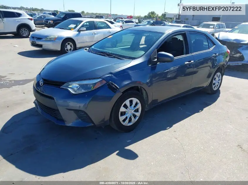 5YFBURHEXFP207222 2015 Toyota Corolla L