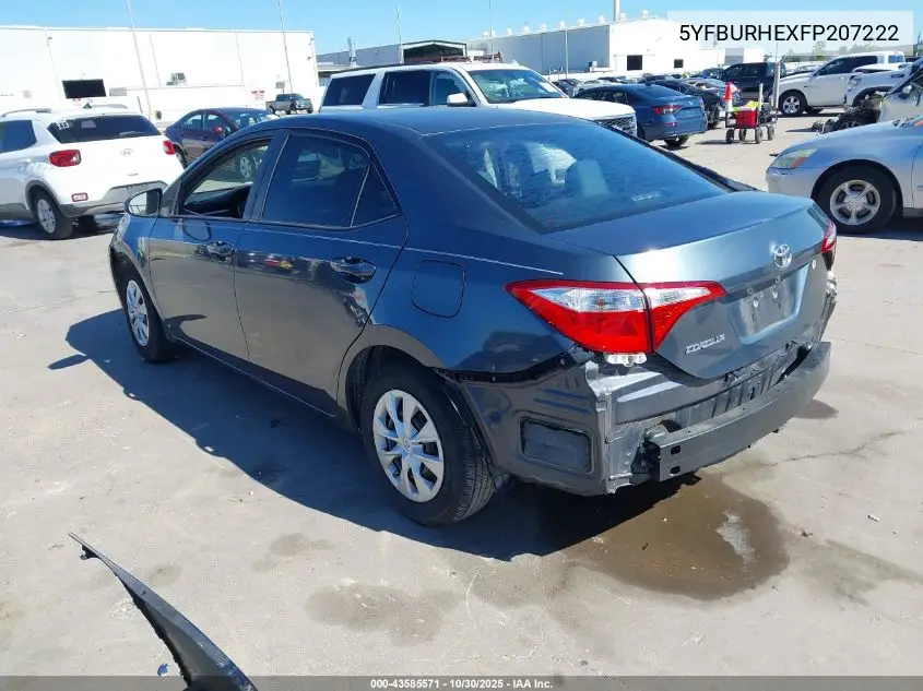 5YFBURHEXFP207222 2015 Toyota Corolla L