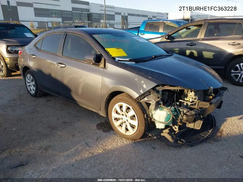2T1BURHE1FC363228 2015 Toyota Corolla Le