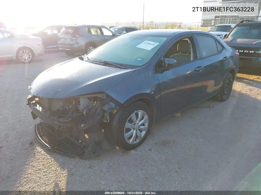 2T1BURHE1FC363228 2015 Toyota Corolla Le