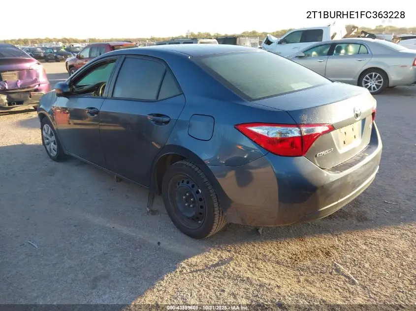 2T1BURHE1FC363228 2015 Toyota Corolla Le