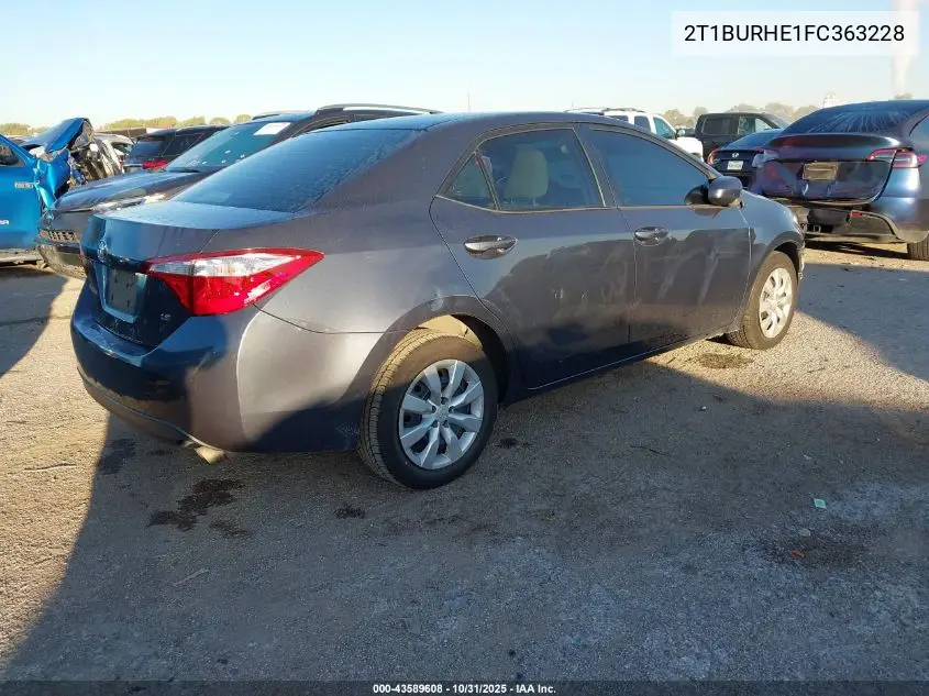 2T1BURHE1FC363228 2015 Toyota Corolla Le