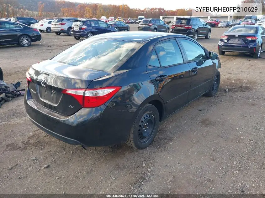 5YFBURHE0FP210629 2015 Toyota Corolla Le