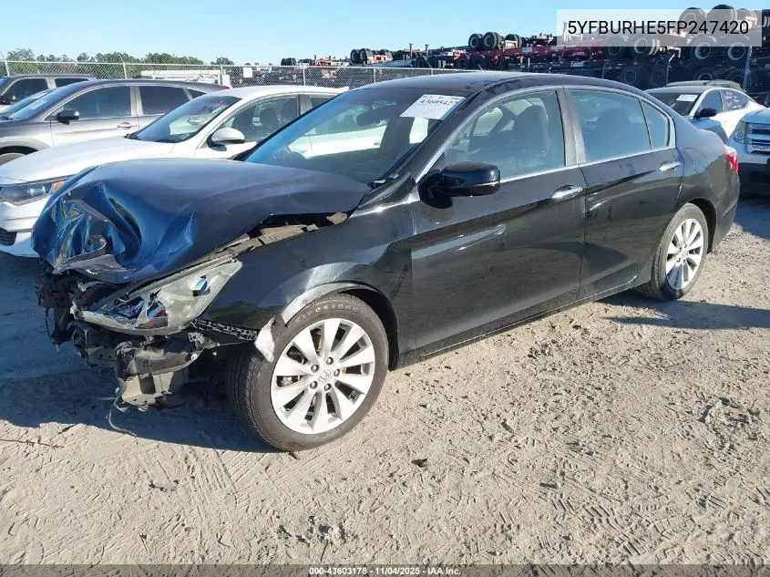 5YFBURHE5FP247420 2015 Toyota Corolla S Plus