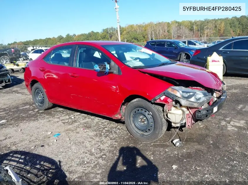 5YFBURHE4FP280425 2015 Toyota Corolla S