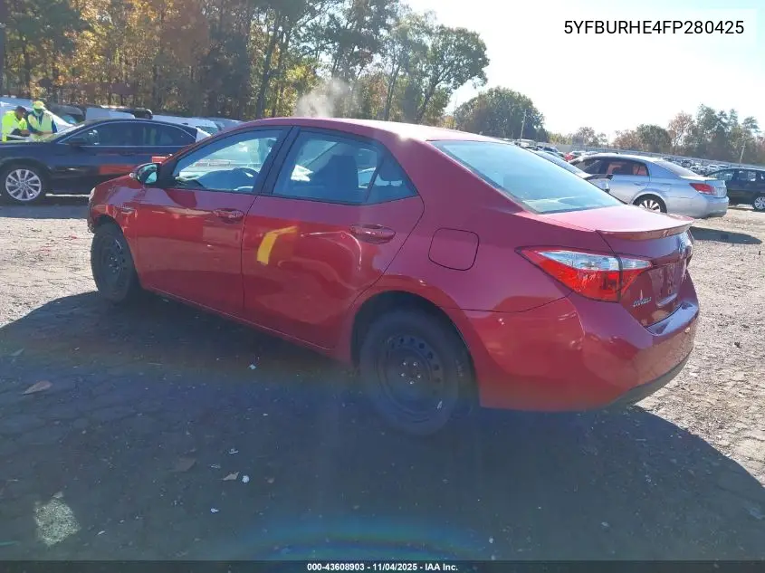 5YFBURHE4FP280425 2015 Toyota Corolla S