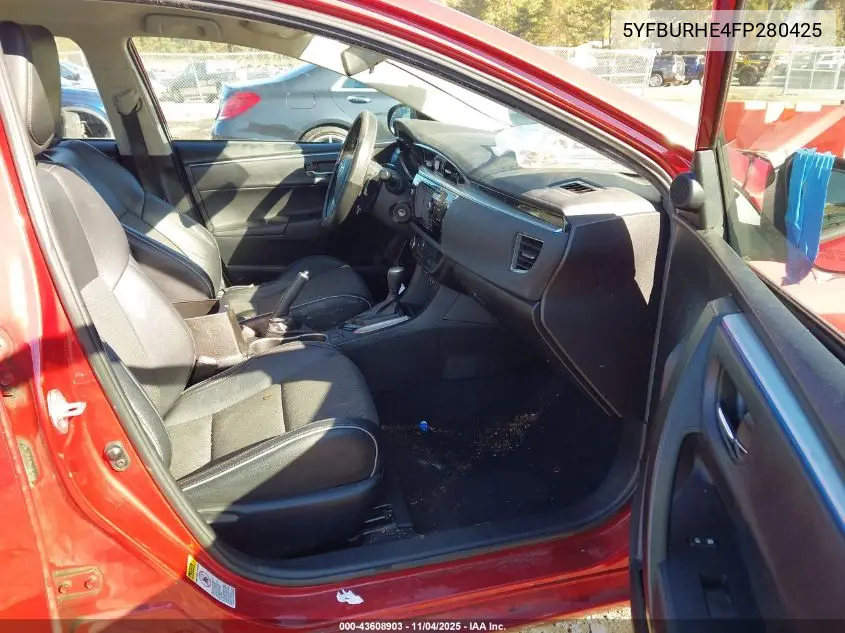 5YFBURHE4FP280425 2015 Toyota Corolla S