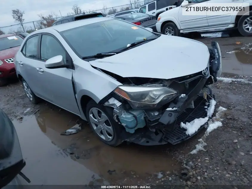 2T1BURHE0FC379551 2015 Toyota Corolla Le