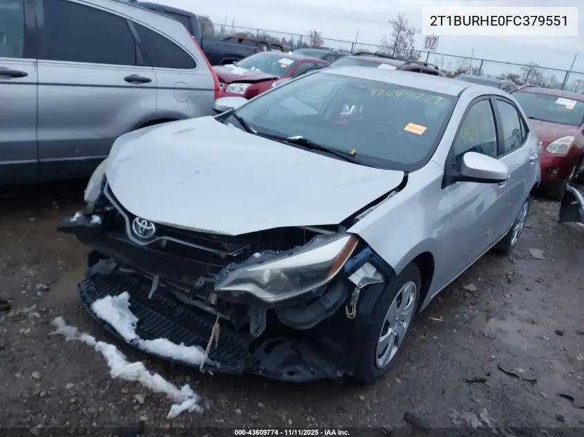 2T1BURHE0FC379551 2015 Toyota Corolla Le