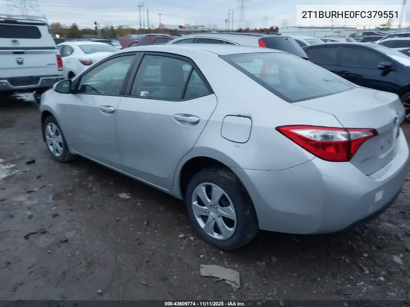 2T1BURHE0FC379551 2015 Toyota Corolla Le