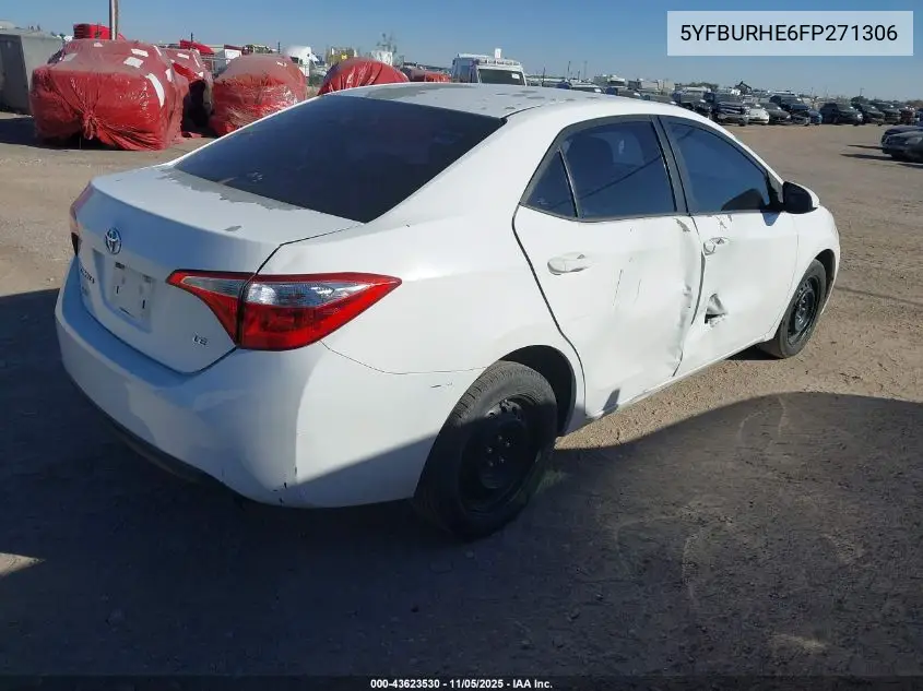 5YFBURHE6FP271306 2015 Toyota Corolla Le