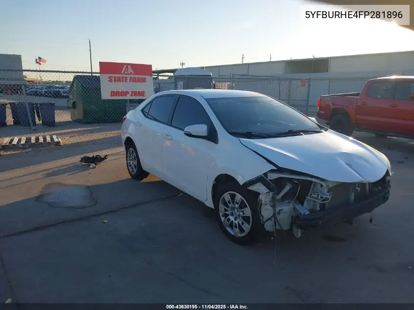 5YFBURHE4FP281896 2015 Toyota Corolla S