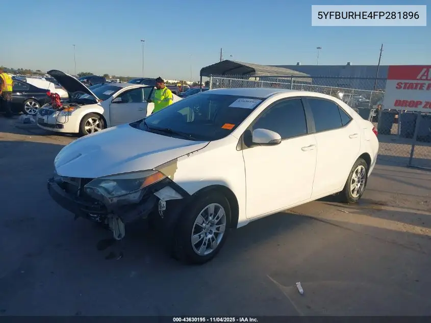 5YFBURHE4FP281896 2015 Toyota Corolla S