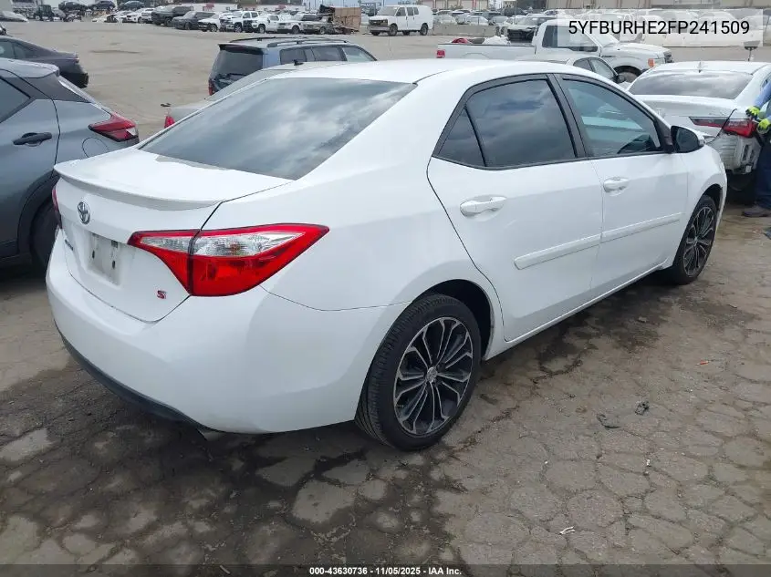 5YFBURHE2FP241509 2015 Toyota Corolla S Plus