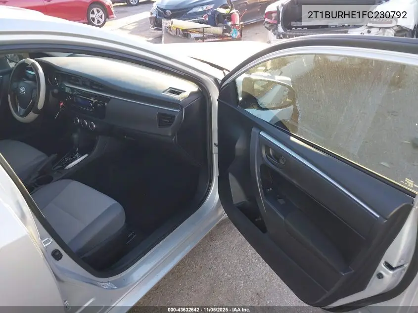 2T1BURHE1FC230792 2015 Toyota Corolla L
