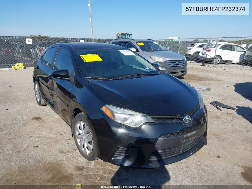 5YFBURHE4FP232374 2015 Toyota Corolla Le