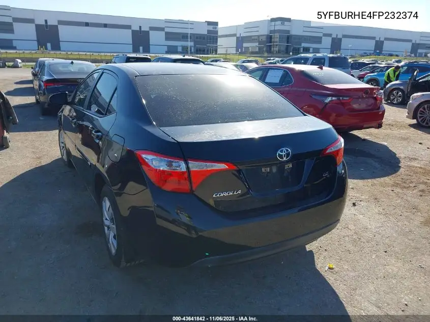 5YFBURHE4FP232374 2015 Toyota Corolla Le