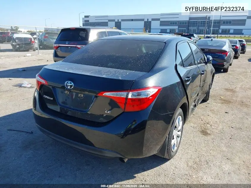 5YFBURHE4FP232374 2015 Toyota Corolla Le