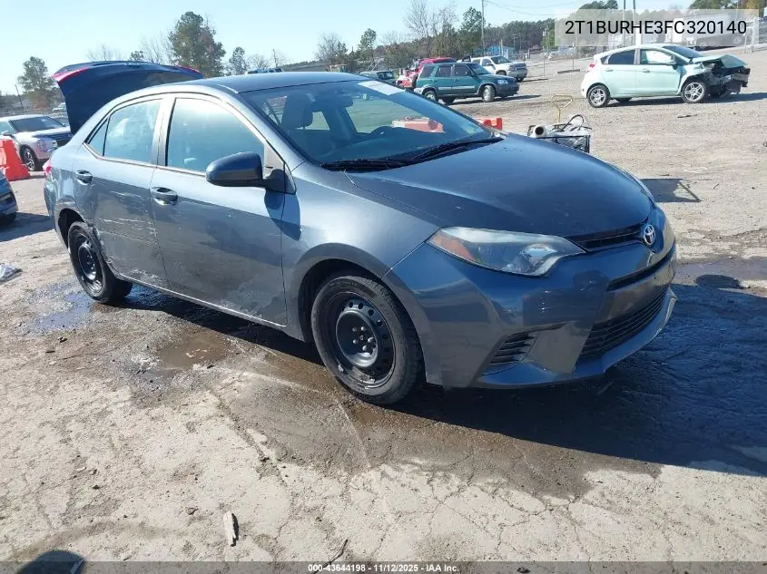 2T1BURHE3FC320140 2015 Toyota Corolla Le