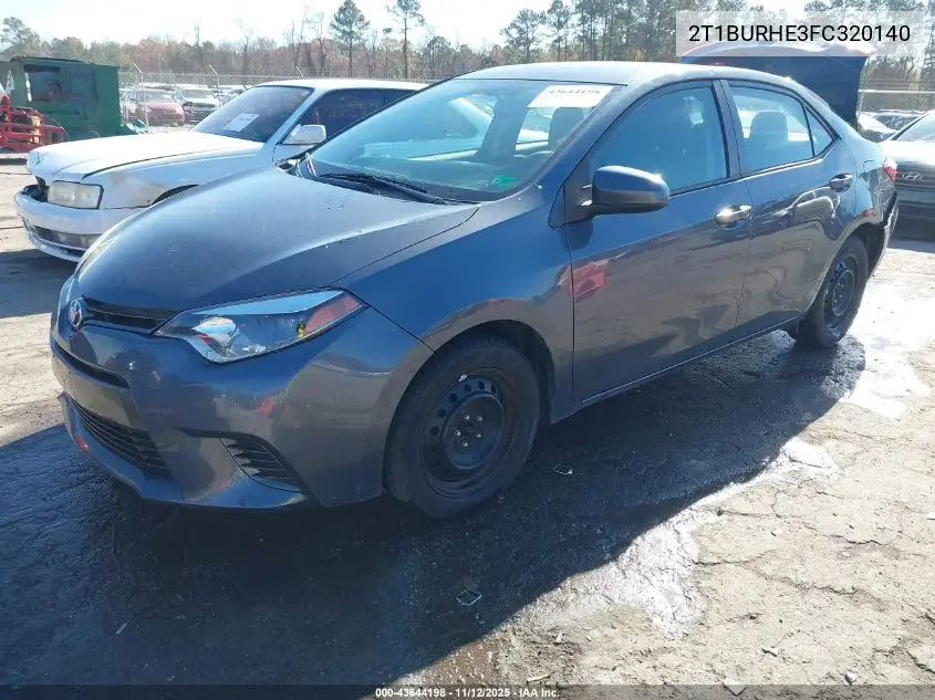 2T1BURHE3FC320140 2015 Toyota Corolla Le