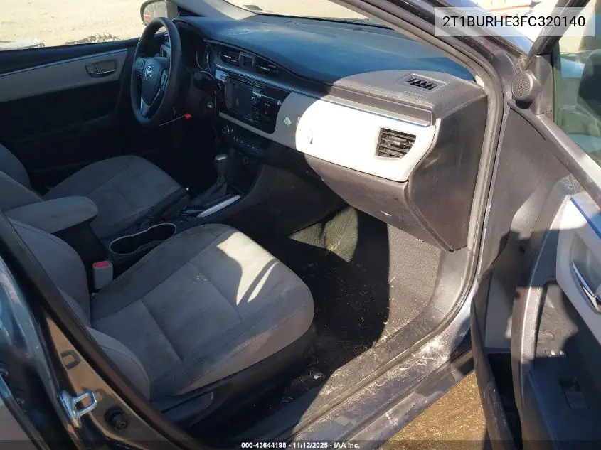 2T1BURHE3FC320140 2015 Toyota Corolla Le