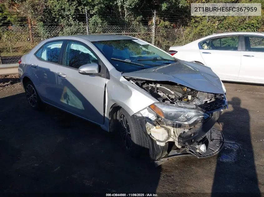 2T1BURHE5FC367959 2015 Toyota Corolla S Plus