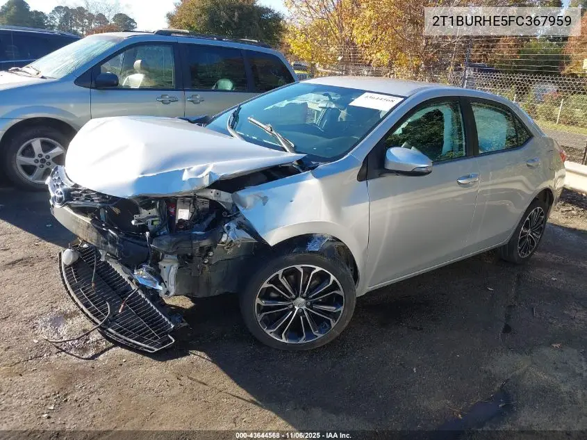 2T1BURHE5FC367959 2015 Toyota Corolla S Plus