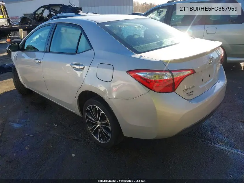 2T1BURHE5FC367959 2015 Toyota Corolla S Plus