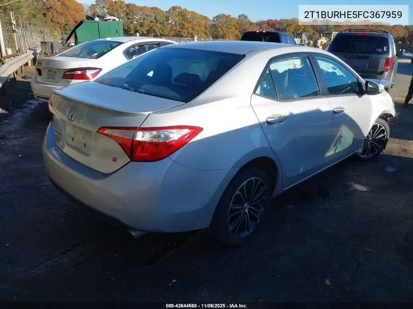 2T1BURHE5FC367959 2015 Toyota Corolla S Plus