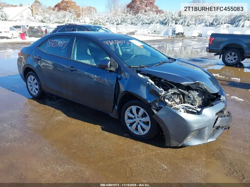 2T1BURHE1FC455083 2015 Toyota Corolla Le
