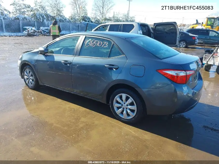 2T1BURHE1FC455083 2015 Toyota Corolla Le