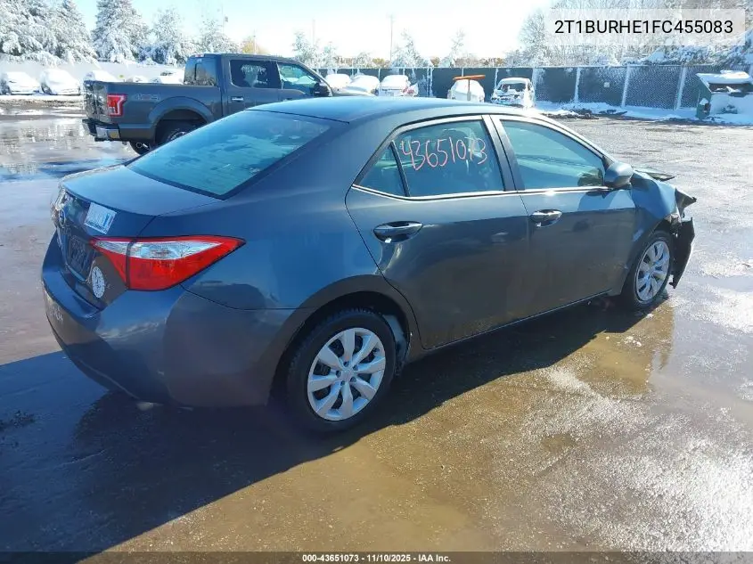 2T1BURHE1FC455083 2015 Toyota Corolla Le