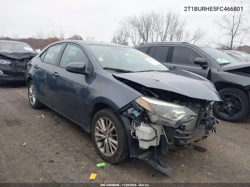 2T1BURHE5FC466801 2015 Toyota Corolla Le Premium