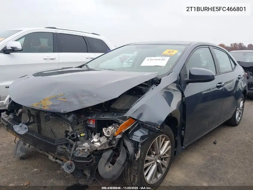 2T1BURHE5FC466801 2015 Toyota Corolla Le Premium