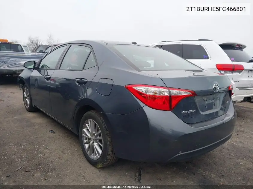 2T1BURHE5FC466801 2015 Toyota Corolla Le Premium