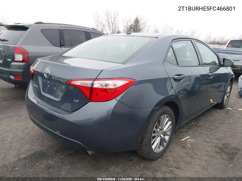 2T1BURHE5FC466801 2015 Toyota Corolla Le Premium