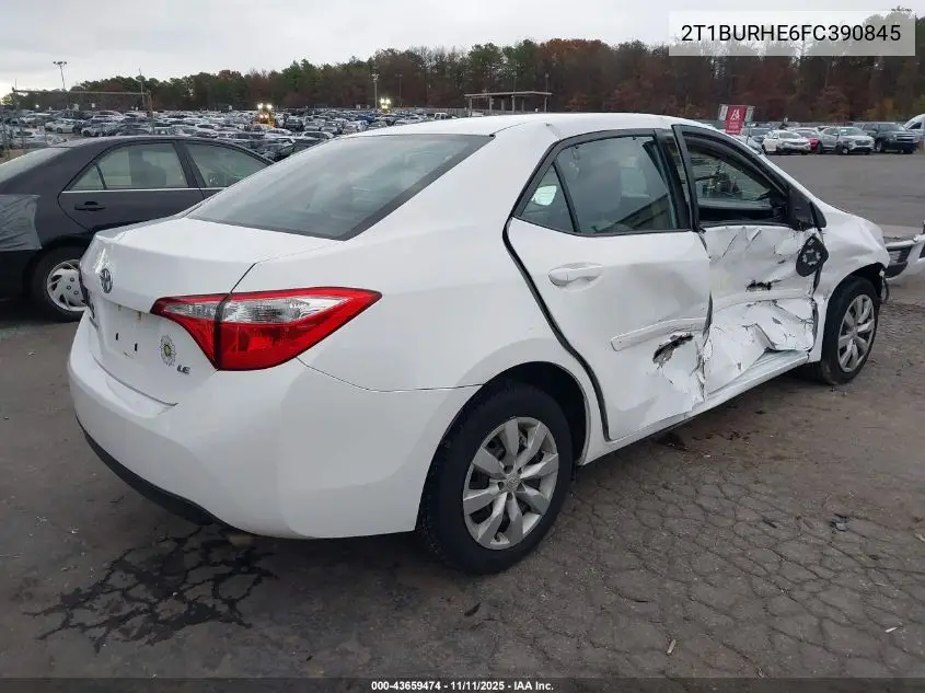 2T1BURHE6FC390845 2015 Toyota Corolla Le