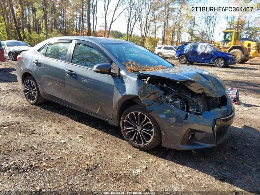 2T1BURHE6FC364407 2015 Toyota Corolla S Plus