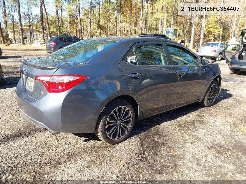 2T1BURHE6FC364407 2015 Toyota Corolla S Plus