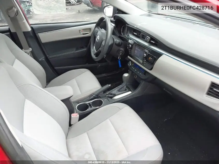 2T1BURHE0FC428716 2015 Toyota Corolla Le