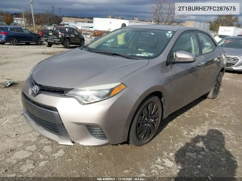 2T1BURHE7FC287675 2015 Toyota Corolla Le