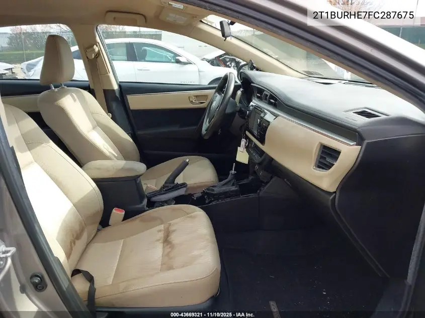 2T1BURHE7FC287675 2015 Toyota Corolla Le