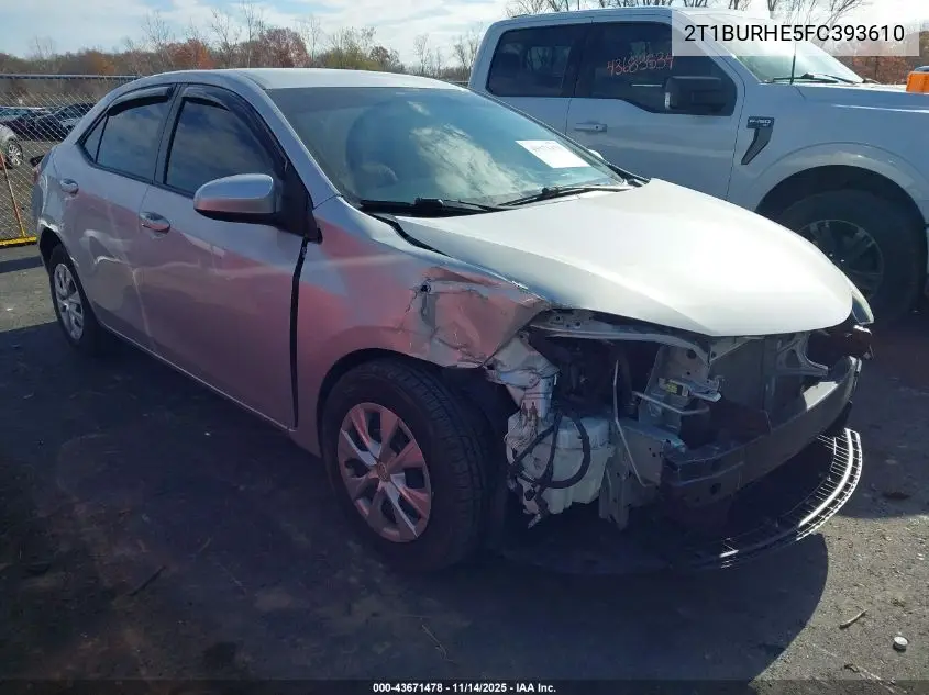 2T1BURHE5FC393610 2015 Toyota Corolla L