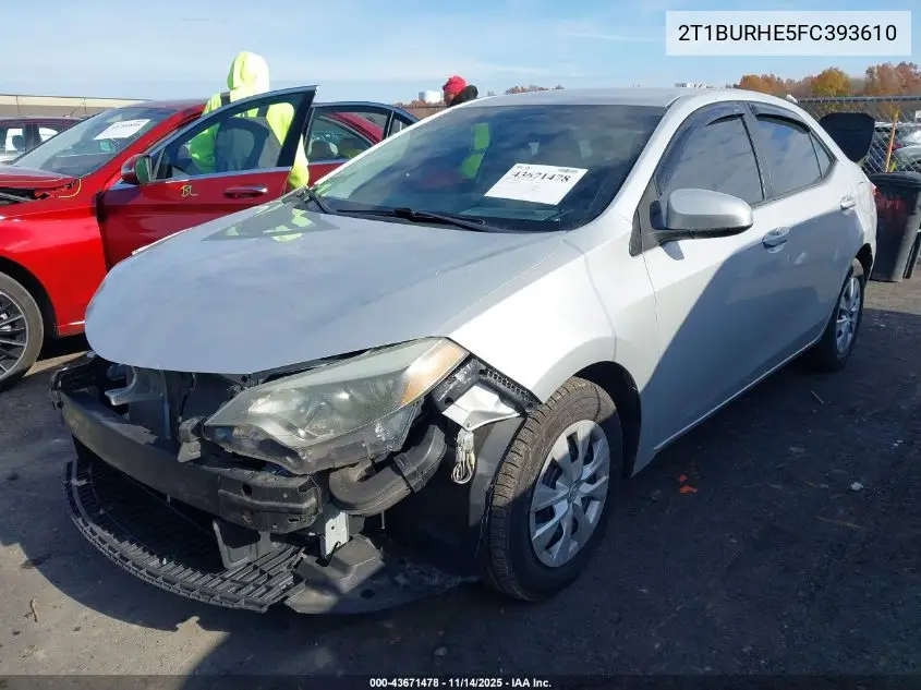 2T1BURHE5FC393610 2015 Toyota Corolla L