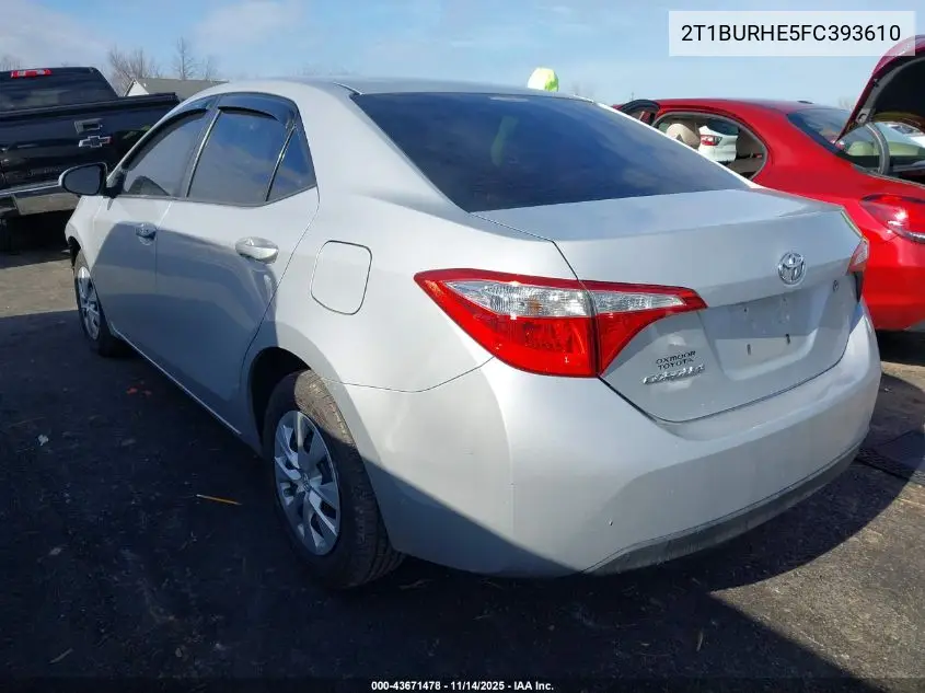 2T1BURHE5FC393610 2015 Toyota Corolla L