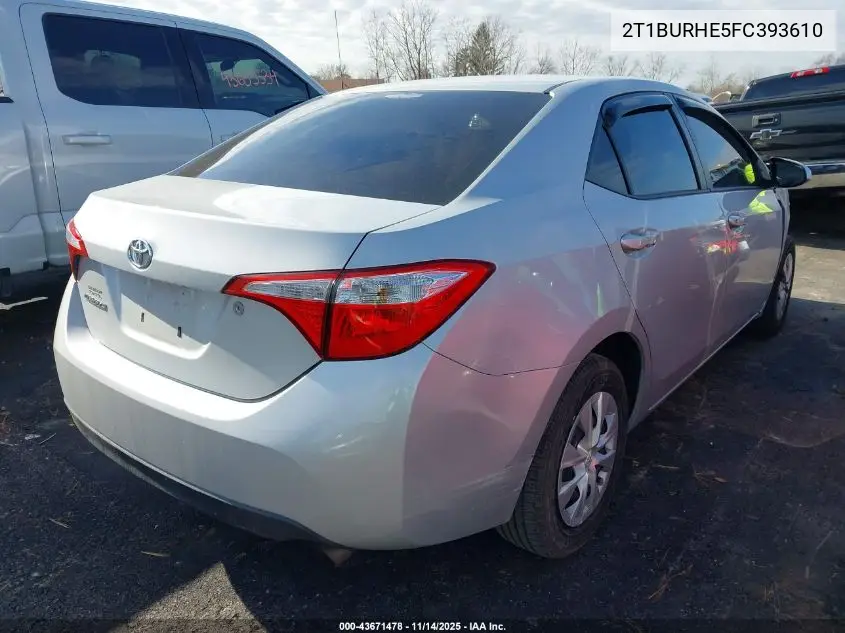 2T1BURHE5FC393610 2015 Toyota Corolla L
